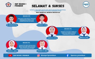 Tiga Tim SMP Negeri 1 Prembun Lolos Seleksi Nasional OPSI 2026